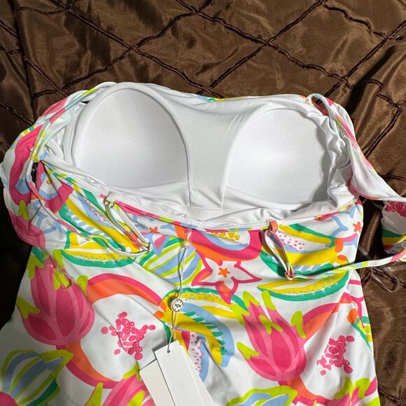 NWT-Mary Square-Ruffle Sleeve Square Neck Mio Swimsuit-Sz XL - Picture 9 of 10